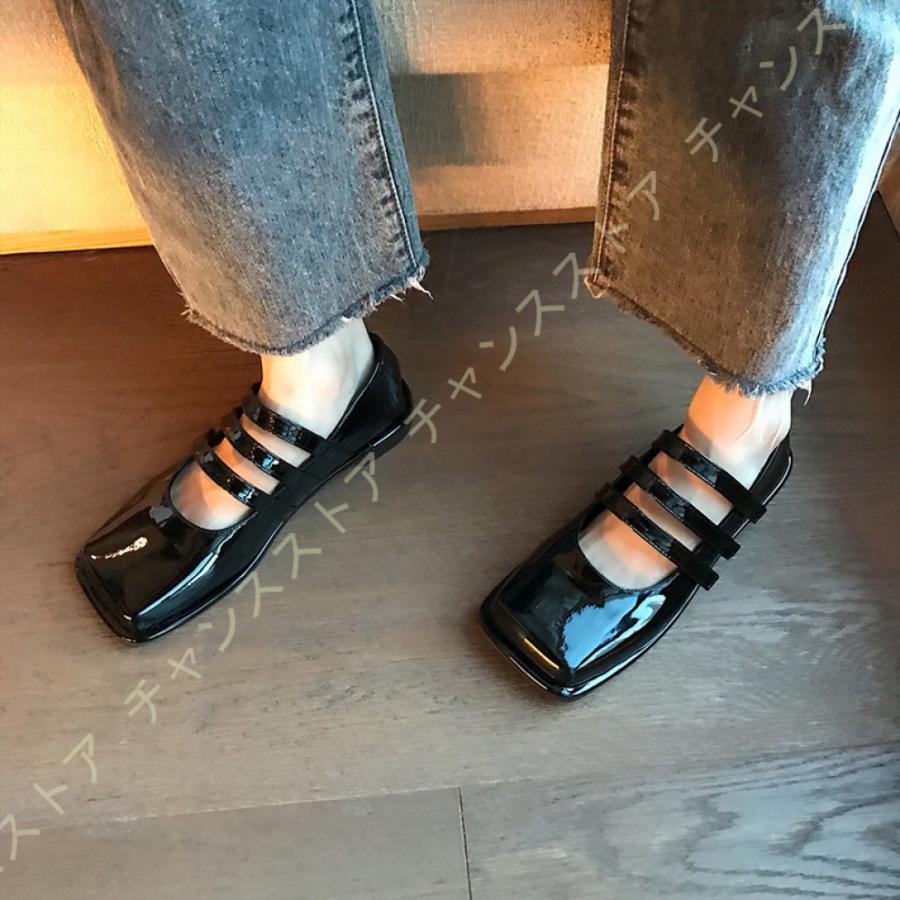 究極の品質 スクエアトゥ ベルト付 ローヒール パンプス カジュアルシューズ レディース クエアトゥ フラットシューズ 痛くない ぺたんこ 黒 大きいサイズ 歩きやすい カウンター活動 Www Superavila Com