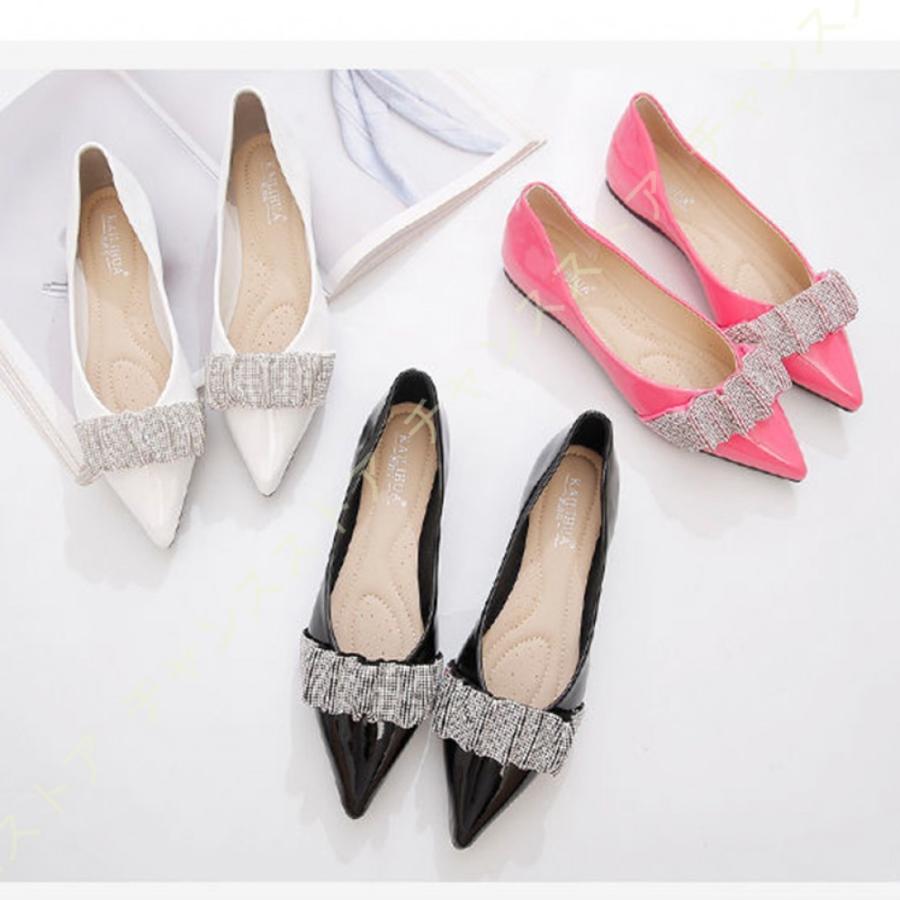 オンラインストア限定 パンプス レディース ポインテッドトゥ フラット 大きいサイズ 小さいサイズ 疲れない 痛くない ぺたんこ 靴 ビジュー おしゃれ フラットシューズ Finalsale対象商品30 Off Ansiinglobal Com