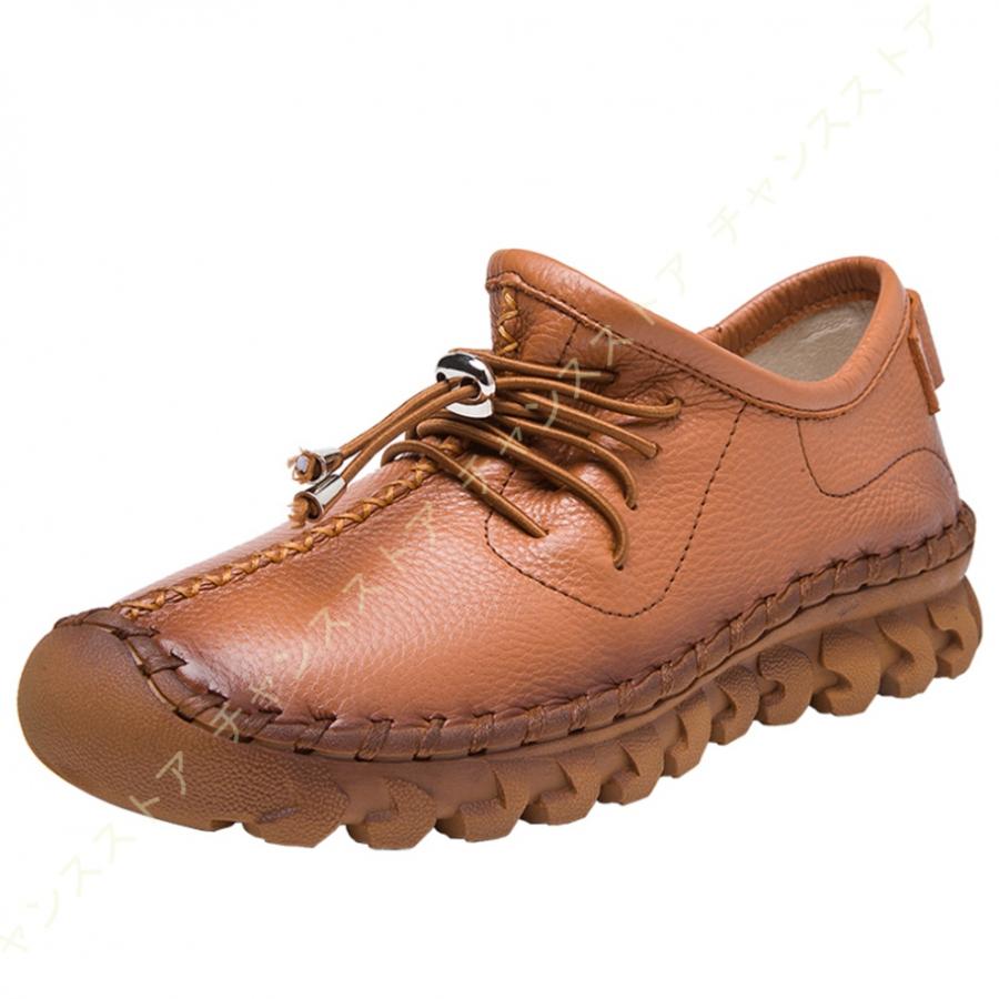 年中無休 レースアップシューズ レディース 本革 オールシーズン オックスフォード マニッシュ おじ靴 低反発 レースアップ 走れる フラットシューズ 歩きやすい Microplexnews Com
