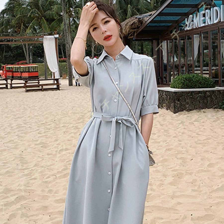正規逆輸入品 シャツワンピース ショートワンピース 蝶結び ワンピース レディース リボン 無地 半袖 チュニック ゆったり おしゃれ 体型カバー 着痩せ 膝丈 トップス ワンピース サイズ Xl Www Oroagri Eu