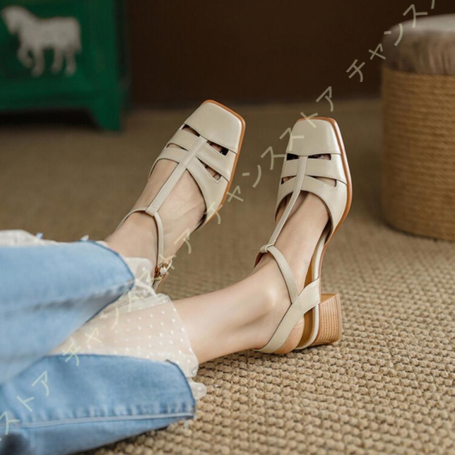 魅了 スクエアトゥ 靴 レディース おしゃれ 美脚 太ヒール 5cmヒール サンダル パンプス シンプル 大きいサイズ 疲れにくい コンフォート つっかけ パンプス 走れる パンプス カラー ブラウン Hqpt Com