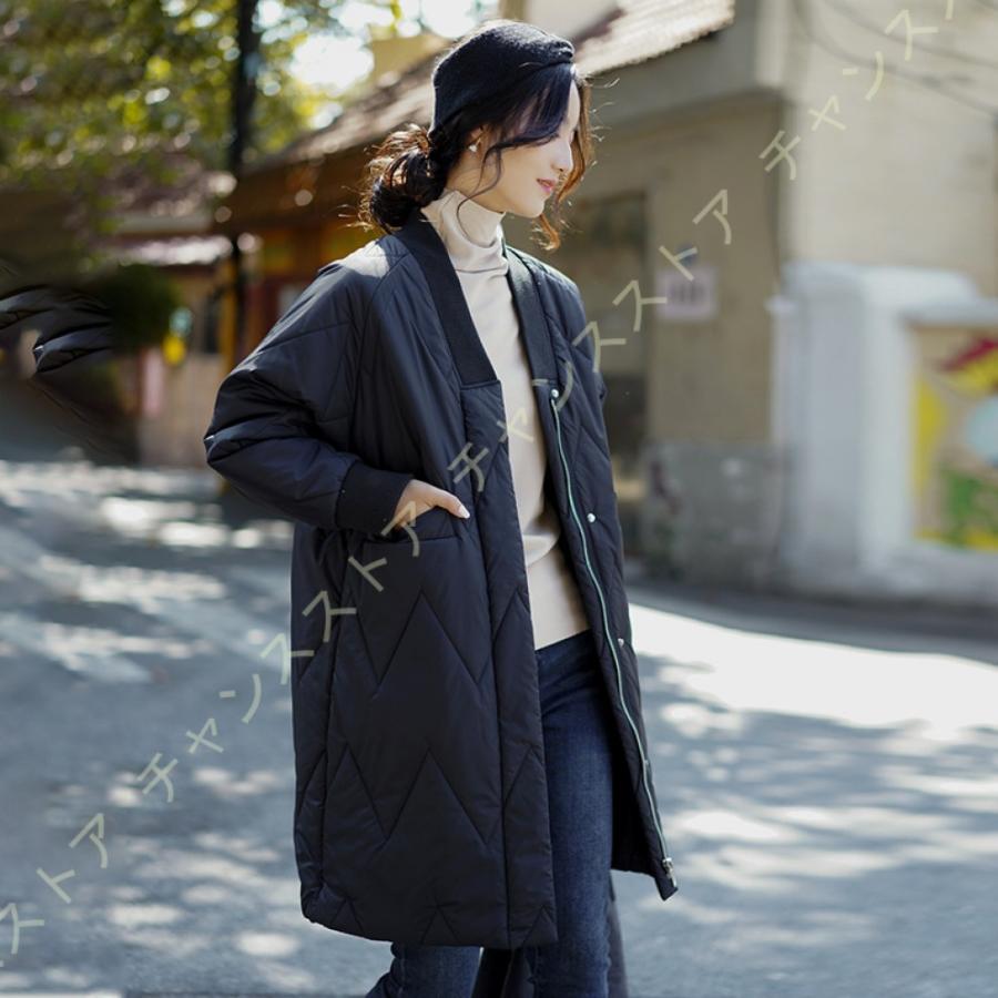 残りわずか ダウンジャケット 暖かい レディース Vネック スリム ロングコート シンプル 軽量 コート 冬服 防風 防寒 厚手 ダウンコート アウター ジャケット アウトドア 受注発注 Hikvisionvietnam Vn