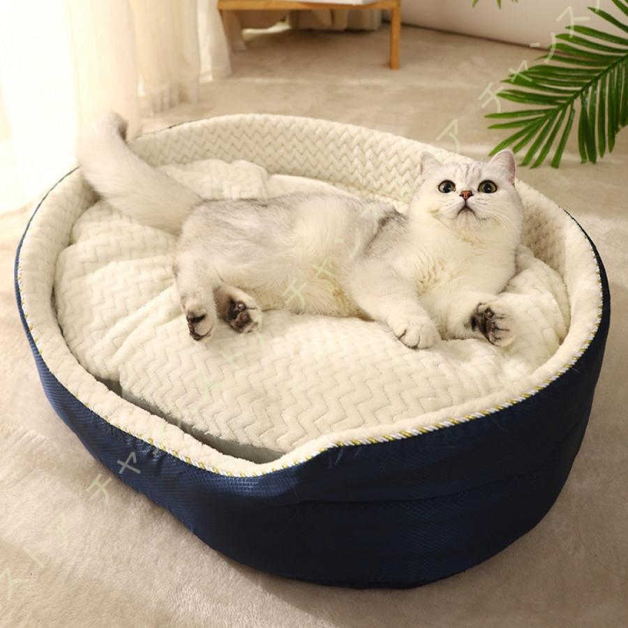 ペットベッド 犬 猫 ベッド クッション ペットソファー ふわふわ 冬夏両用 カバー取り外し可能 洗える 大型犬/中型犬/小型犬用 超やわらかい 滑り止め 洗える