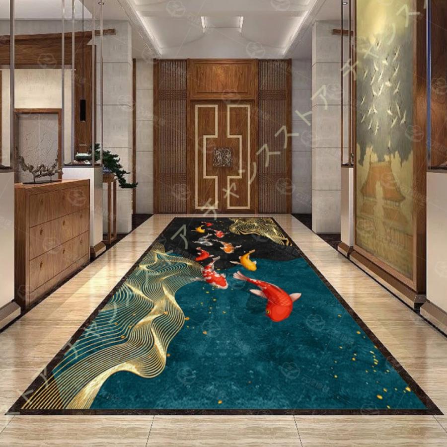 ヨーロピアンスタイルの廊下の部屋のベッドルームの滑り止めカーペット8