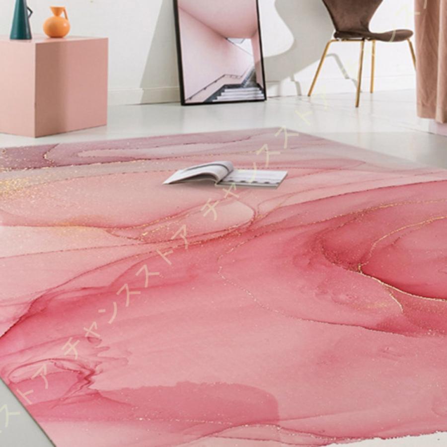 ラグ カーペット 薄い 屋内 おしゃれ かわいい モダン 現代 北欧風 印象派 幾何仕様 大理石模様 デザイン ルームマット 滑り止め付き ピンク 大理石 7am Kmi Da006 チャンスストア 通販 Yahoo ショッピング