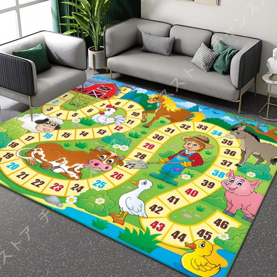 フライトゲーム模様 玄関マット ベッドサイド用 シンプル可愛い モダン 敷物 遮音 きれいめ カーペット 長方形 可愛い ふわふわ モダンラグ 北欧 Ins風 部屋用 新作からsaleアイテム等お得な商品満載