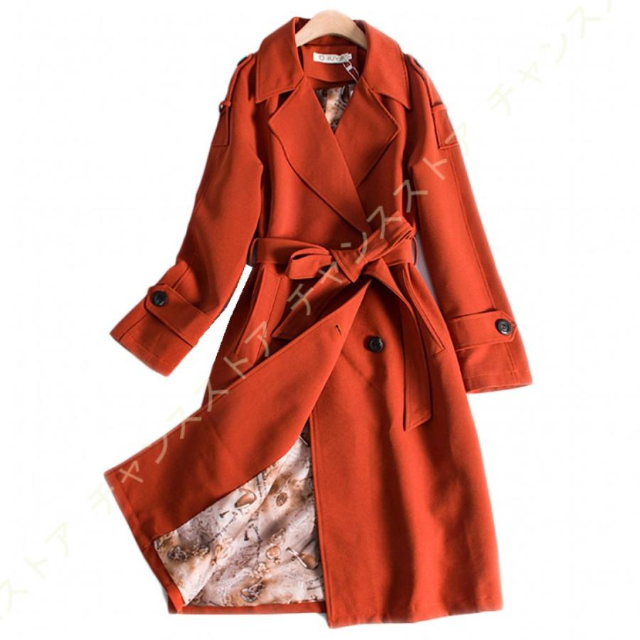 大きいサイズ トレンチコート スプリングコート レディース ベルト付き 長袖 秋 コート アウター ロング ジャケットトレンチコート カジュアル ロング