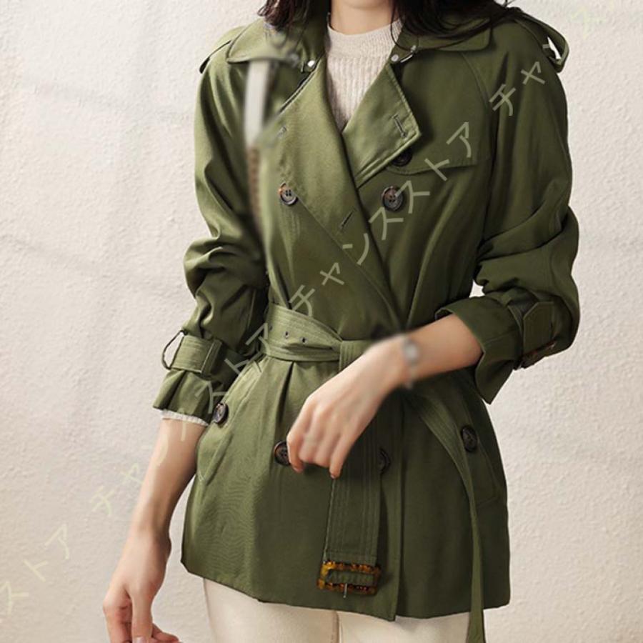 コート トレンチコート スプリングコート 大きい襟 レディース ショートコート アウター 秋コート ショート トレンチ コート ダブルボタン 大きいサイズ 就活 Jxuxvihl8g コート アウター Escuelainfantilvillaviciosa Com