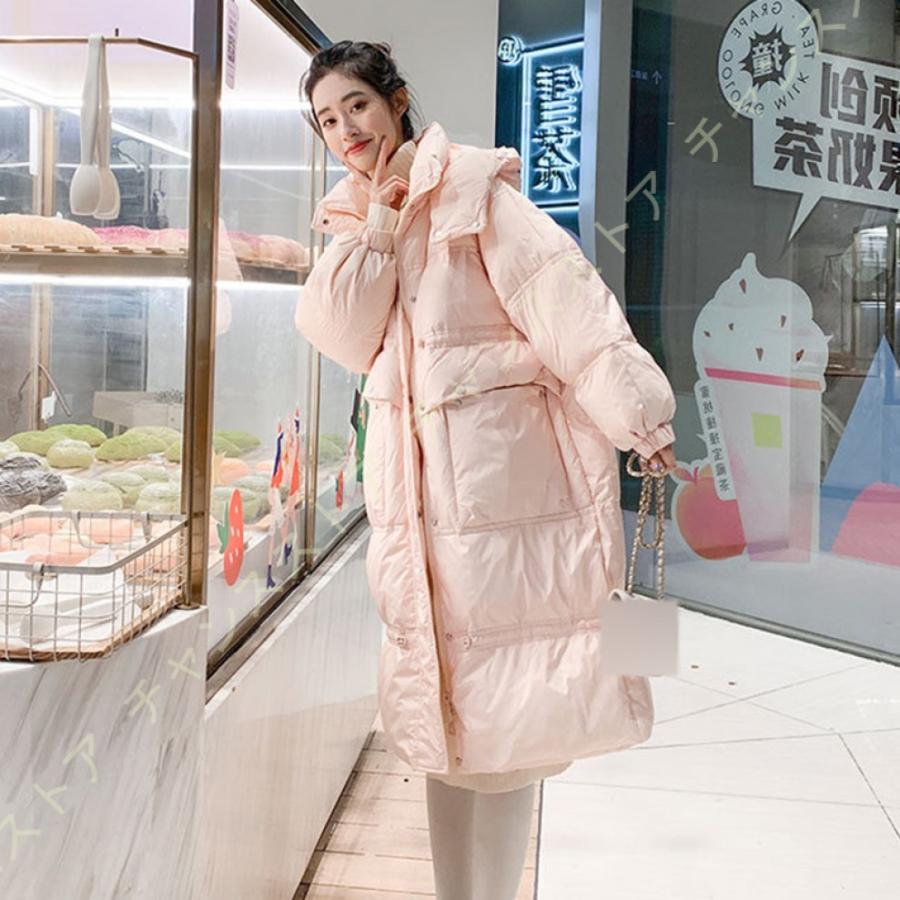 ヴィンテージ復刻 ベンチコート レディース 冬 可愛い フード付き ダウンコート アウター ロングコート 暖かい 厚手 黒 ジャンパー ファッション ハイネック 膝下 ボリューム Marwaricollege Ac In