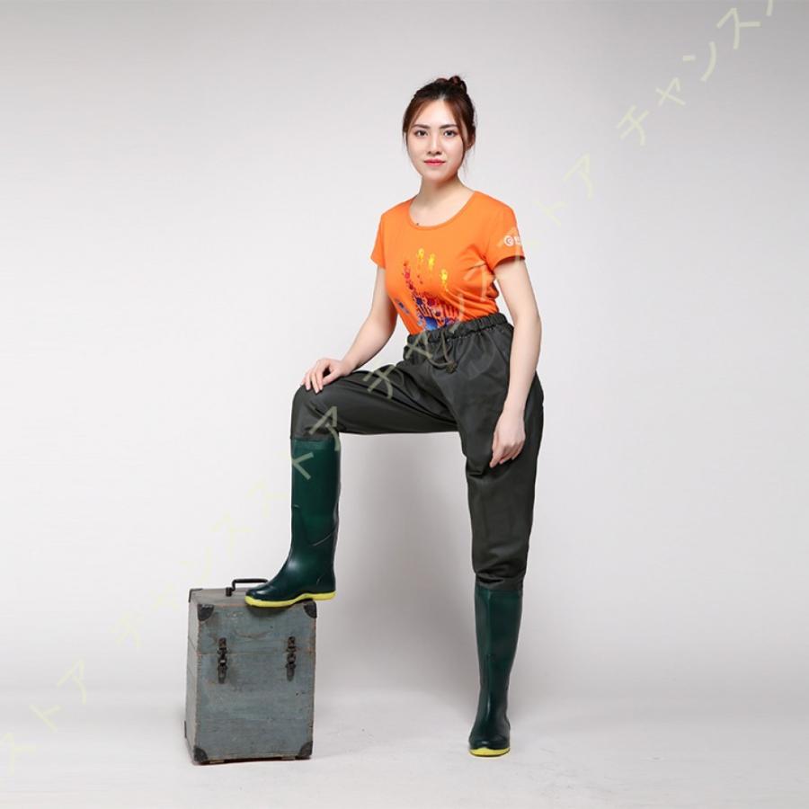 チャンスストアウェーダー 耐水 胴付長靴 ラジアルソール 軽量 レインパンツ レインウェア ウェーダー 胴付き長靴 釣り用長靴 作業靴 レディース メンズ 厚底ソール 防水 おまけ付