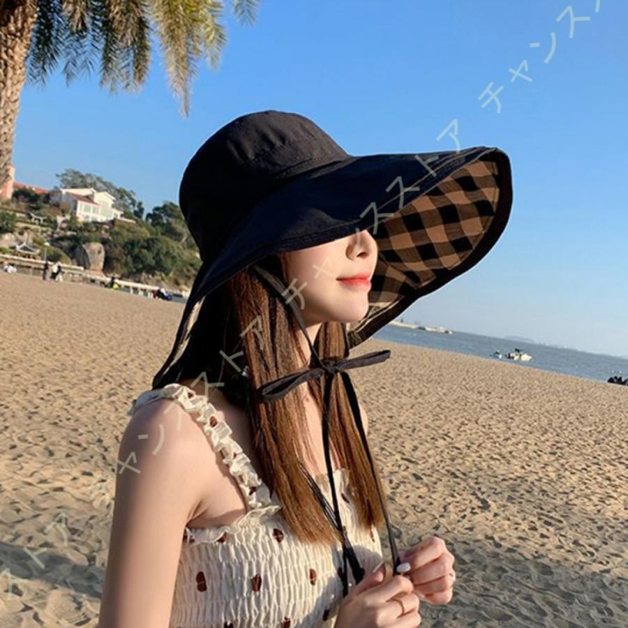 帽子 レディース Uvカット 紫外線カット リバーシブル 可愛い 小顔効果抜群 日よけ 折りたたみ つば広 自転車 飛ばない 夏 春 紫外線対策 小顔効果 おしゃれ Cdcrajdlkv Www Maritimemarathon Org