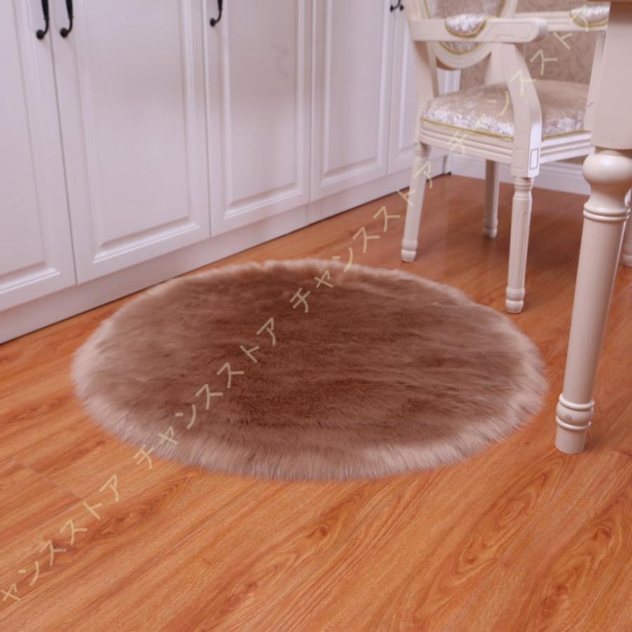 シャギーラグカーペット 円形 約 1畳 2畳 厚手 白 マイクロファイバー 