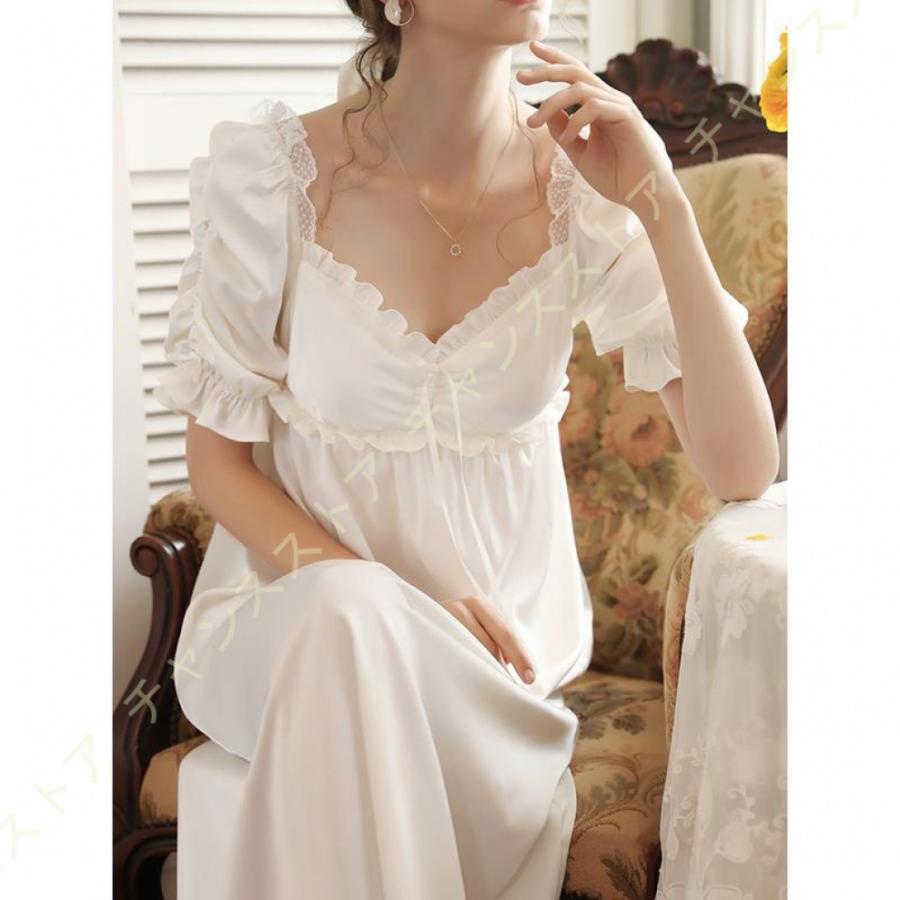 ルームワンピース レディース 蝶結び ネグリジェ ナイトドレス ルームウェア パジャマ 部屋着 ナイトウェア 寝巻き 寝間着 プリンセス ワンピース お姫様 5uz94ye3sf 下着 靴下 部屋着 Windowrevival Co Nz