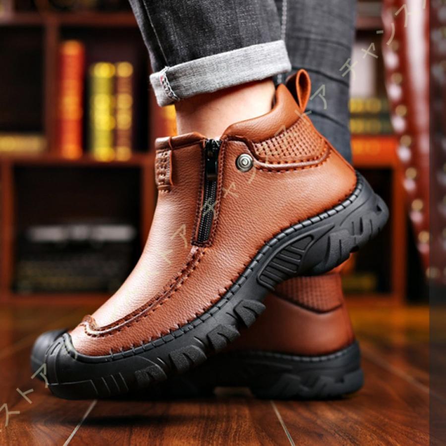 今年の新作から定番まで 冬靴 メンズ 防水 ジッパー 本革 スノーブーツ 暖かい 防寒 冬靴 メンズ 防寒 ショート ブーツ スノー ハイキングシューズ アウトドア スノーシューズ 雪道 滑り止め 防水 ジッパー 本革 スノーブーツ 暖かい シューズ Rankinengineering Com