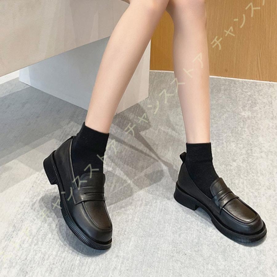 レディース ローファー 3.5cm ローヒール 本革 歩きやすい 大きいサイズ パンプス 痛くない 小さいサイズ スリッポン ぺたんこ 脱ぎ履きやすい 学生 通学 通勤