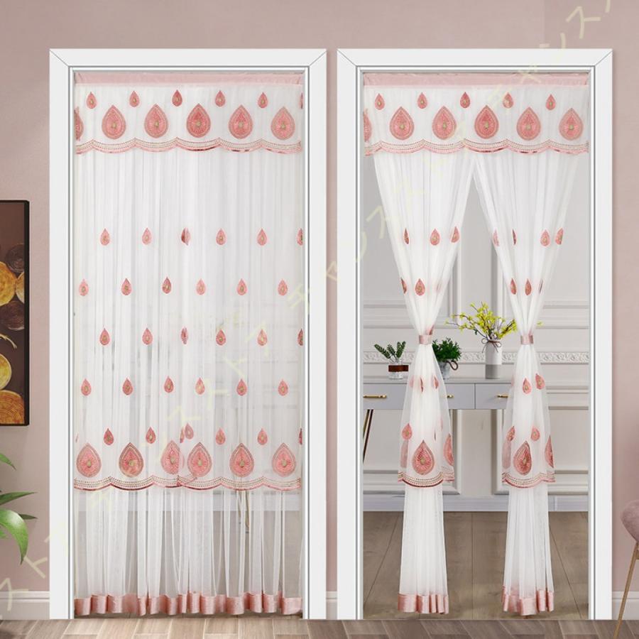 のれん 2重 レース フラワー柄 ロマンチック 姫系 ピンク ロング おしゃれでかわいい 間仕切り 目隠し 花柄 洋風 インテリア カーテン 透け感 バラ柄 4 Tly Iiq22 チャンスストア 通販 Yahoo ショッピング