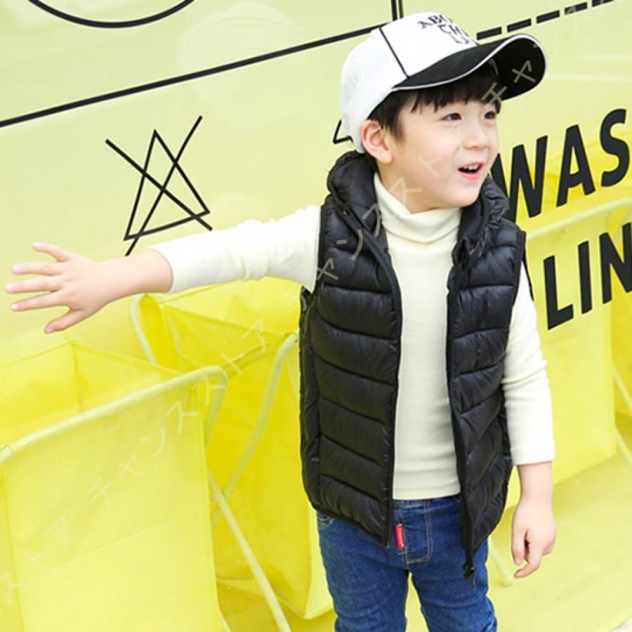 ダウンベスト キッズ ダウンジャケット 綿服 中綿ベスト ダウンコート 子供服 コート チョッキ 通学 防風 カジュアル 厚手 男女兼用 男児 女児 旅行 登山 売り出し