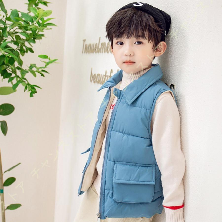 子どもダウンベスト 春秋冬 ダウンジャケット 男の子 キッズジャケット ベスト キッズ 防寒 防寒着 アウター インナーダウンベスト 別倉庫からの配送