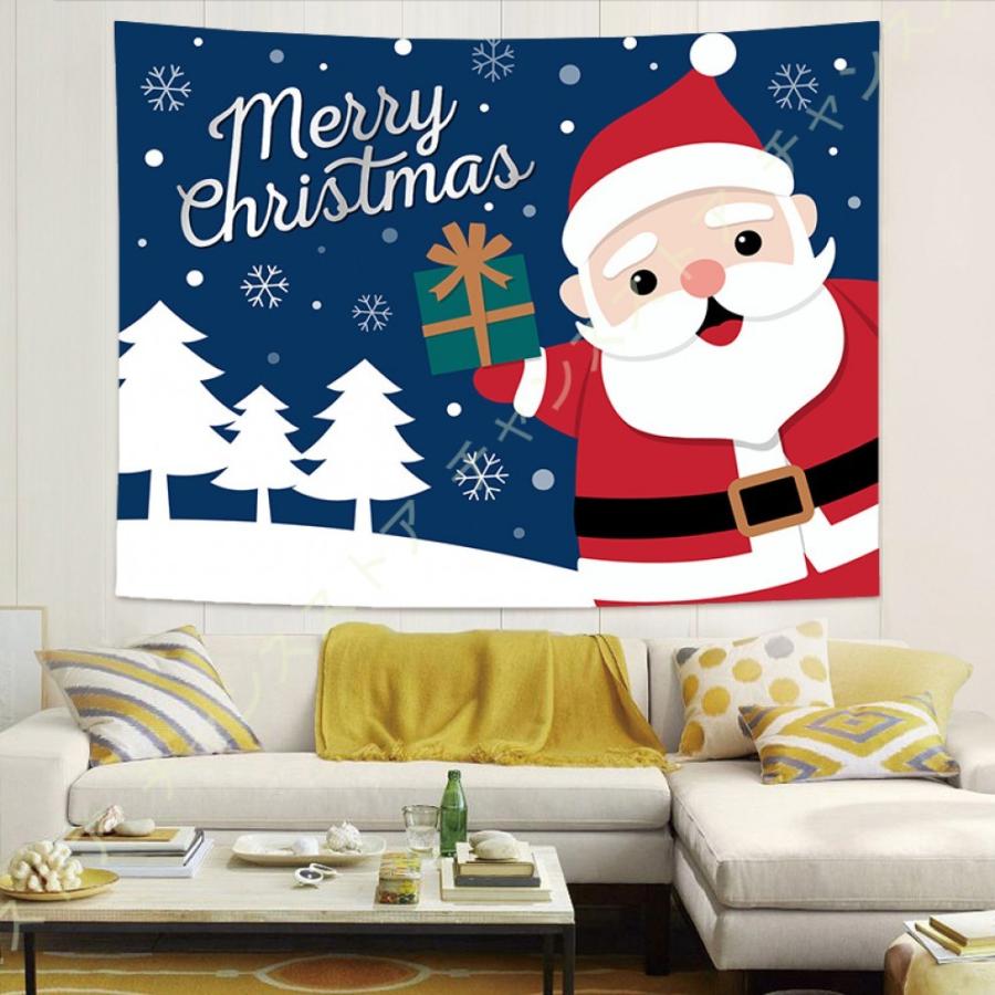 クリスマス飾り 壁掛けタペストリー クリスマス ロングタペストリー 壁飾り タペストリー インテリア トナカイ サンタクロース 飾り付け クリスマスツリー タペストリー 人気