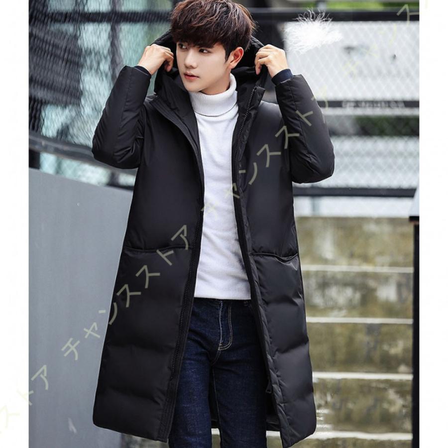 ネット限定 ダウンコート ジップ メンズ 防寒着 上着 男性 防風 防寒 コート 暖かい 冬物 秋服 ダウンアウター 大きいサイズ ウルトラライト ダウンジャケット ロング丈 ダウンコート カラー ブラック Oak Lagunabeach Com