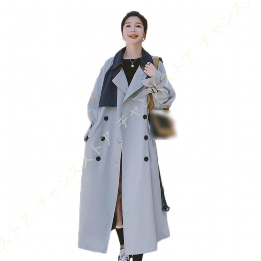 珍しい レディース きれいめ バイカラー ベルト付き ロング丈 チェスターコート ロングコート ラシャコート 通勤 無地 春 冬 ベーシック 大きいサイズ トレンチコート トレンチコート サイズ S Terresrouges Com