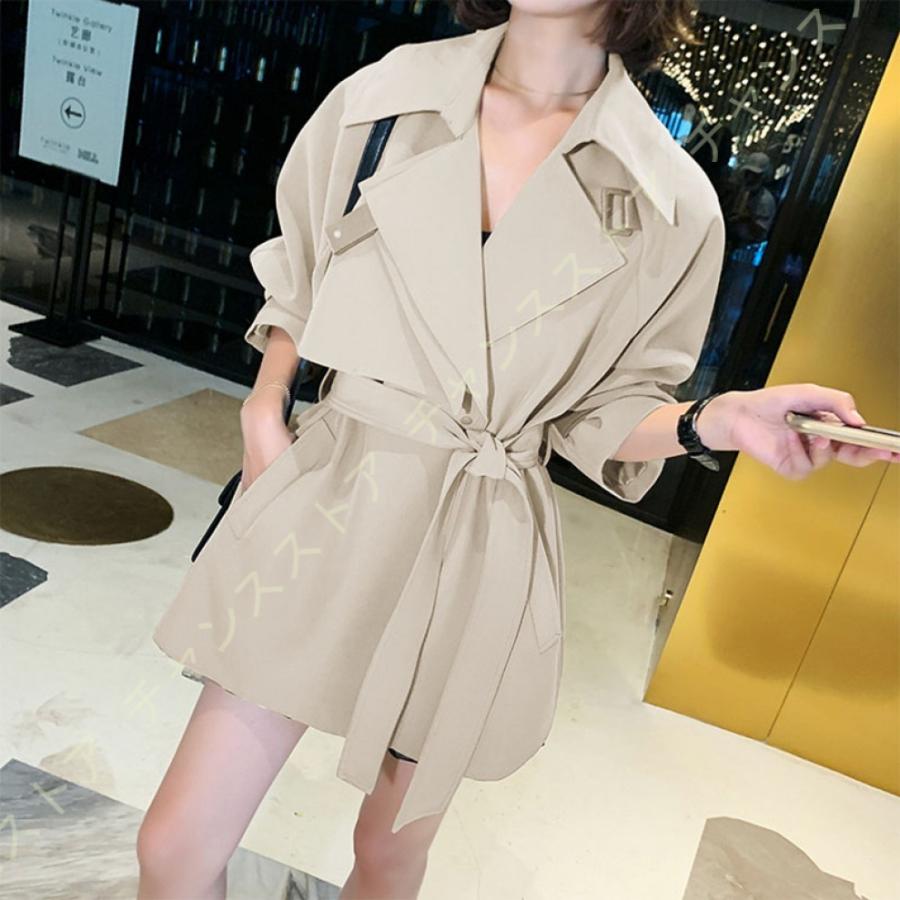 人気ブランドの新作 風 トレンチ スプリングコート ウエストベルト 大きいサイズ Aライン アウター洗える ゆったり レディース 軽め素材 薄手 春 ジャケット アウター 大きめ襟 トレンチコート サイズ M Psicanalise Sp Com Br