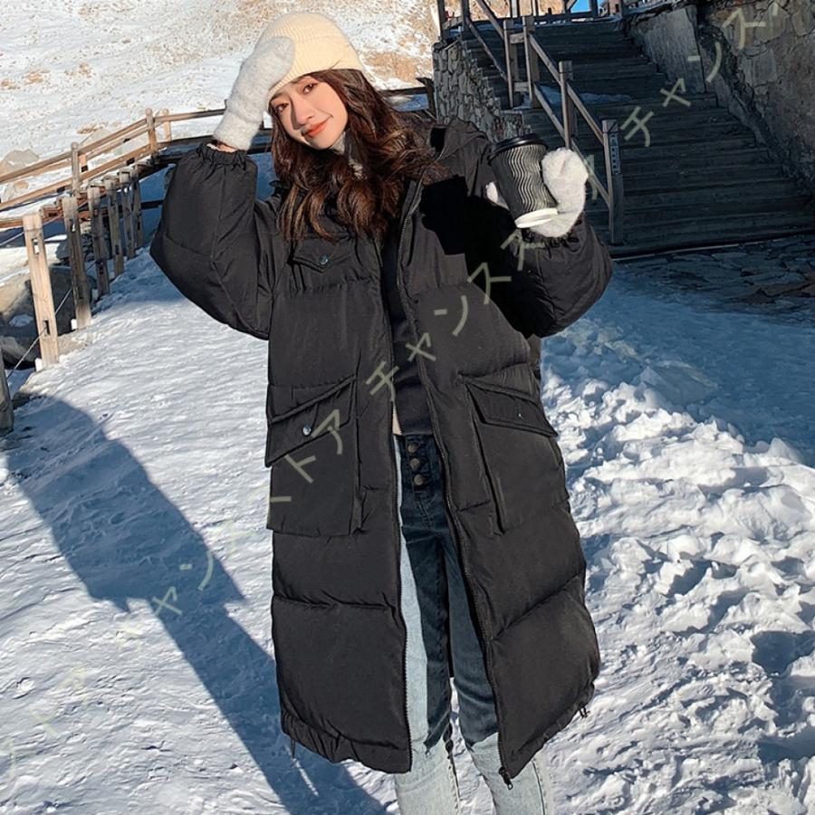 ダウンコート ダウンジャケット レディース ロング ファスナー 軽量 アウター ハイネック Aライン フード付き 通勤 通学 きれいめ ギフト 春 冬 格安saleスタート