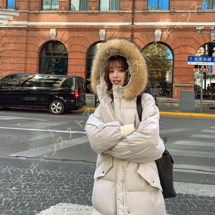 正規品質保証 アウター フード付 レディース ダウンコート ロング ジャンパー 厚手 膝丈 防寒 冬 ダウンコート アウトドア ダウンジャケット ジッパー 無地 上着 ファー付き ダウンコート サイズ M Emrya Com