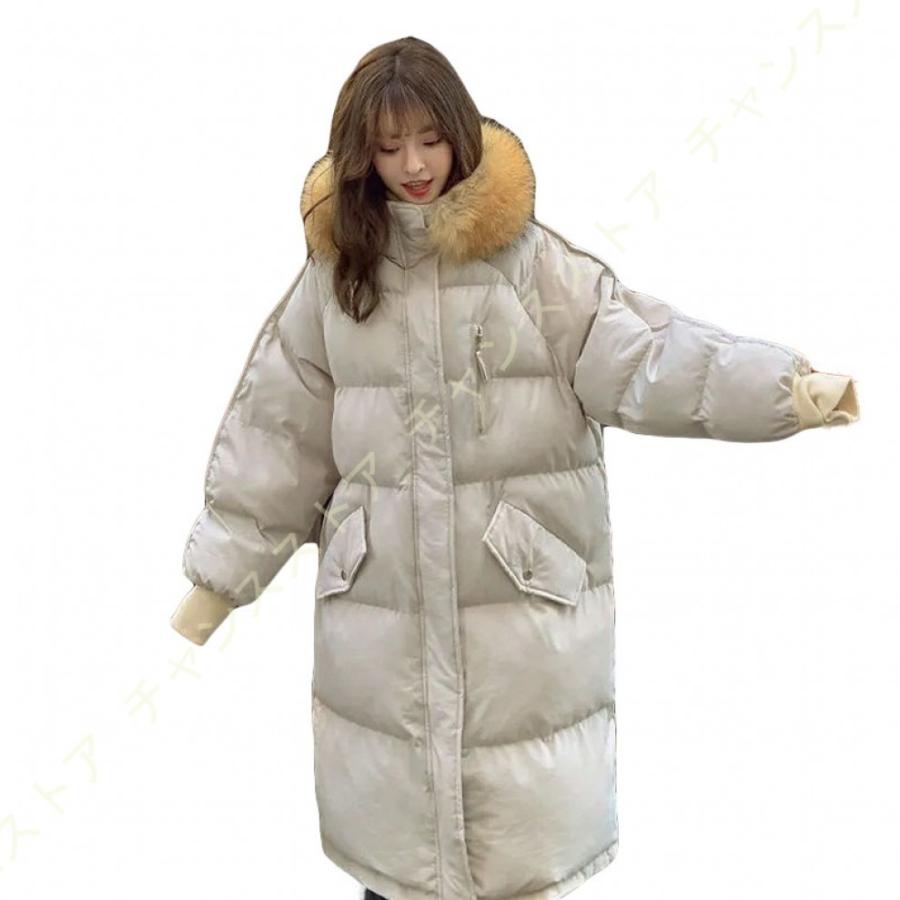 正規品質保証 アウター フード付 レディース ダウンコート ロング ジャンパー 厚手 膝丈 防寒 冬 ダウンコート アウトドア ダウンジャケット ジッパー 無地 上着 ファー付き ダウンコート サイズ M Emrya Com