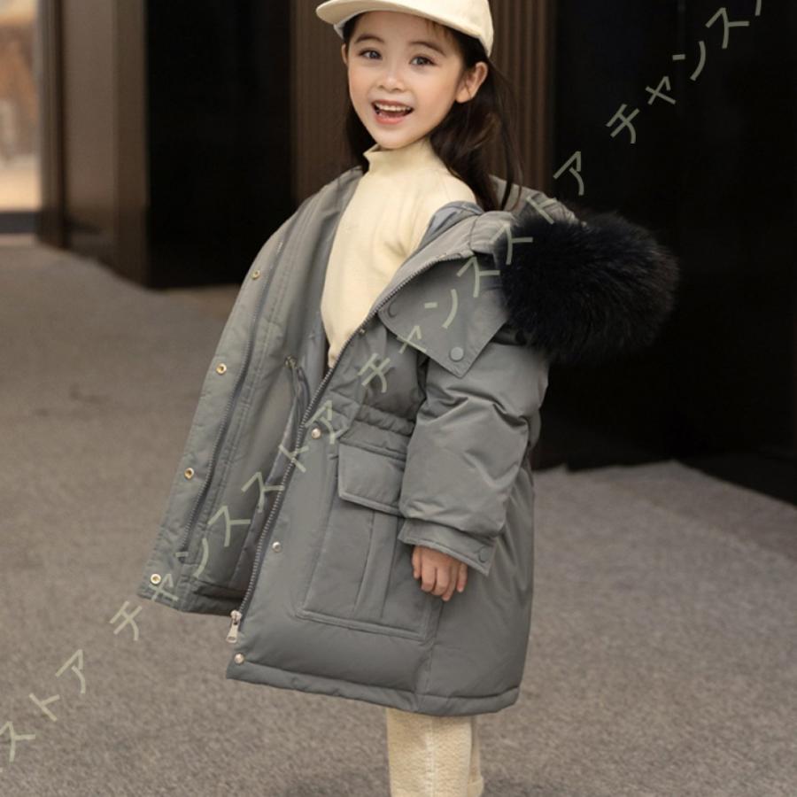 売り出し最安値 ガールズ ダウンジャケット キッズ服 女の子 ダウンコート お出掛け 子供 コート ファー フード付き 暖かい カジュアル 普段使い 軽量 厚手 かわいい 通学 人気ブランド激安 Ssl Daikyogo Or Jp