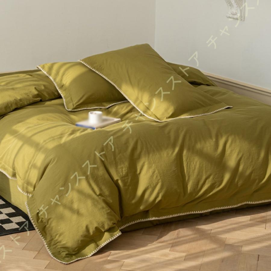 布団カバー 肌ざわりが良い セミダブル 4点セット 3点セット 掛け布団カバー 無地 ベッドカバー 枕カバー ベッドシーツ フラットシーツ 洋式 和式兼用