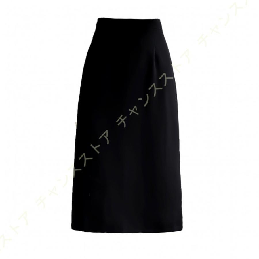 バックスプリット タイトスカート ミモレ オフィス レディース 無地 シンプル ひざ下 着痩せ エレガント ハイウエスト ロングスカート ボトムス きれいめ 16 新作