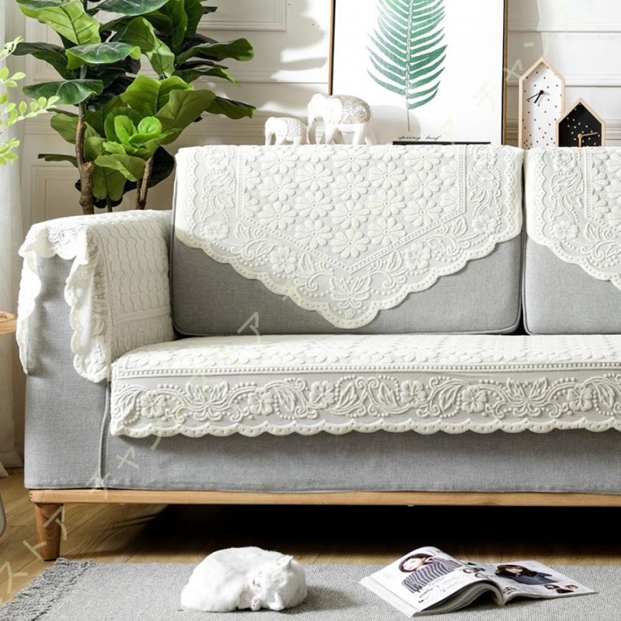 北欧風 ソファーカバー レース おしゃれ インテリア 汚れ防止 1人掛け 2人掛け 3人掛け ソファーシーツ 防塵 保護カバー 簡単着脱 室内
