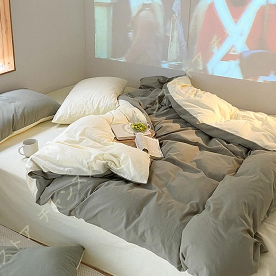 フトンカバー 無地 掛けカバー 掛けふとんカバー 200*230 掛け布団用 ダニ防止 コットン100％ ムジ柄 軽い 無地カラー 洗濯機対応 年中通用