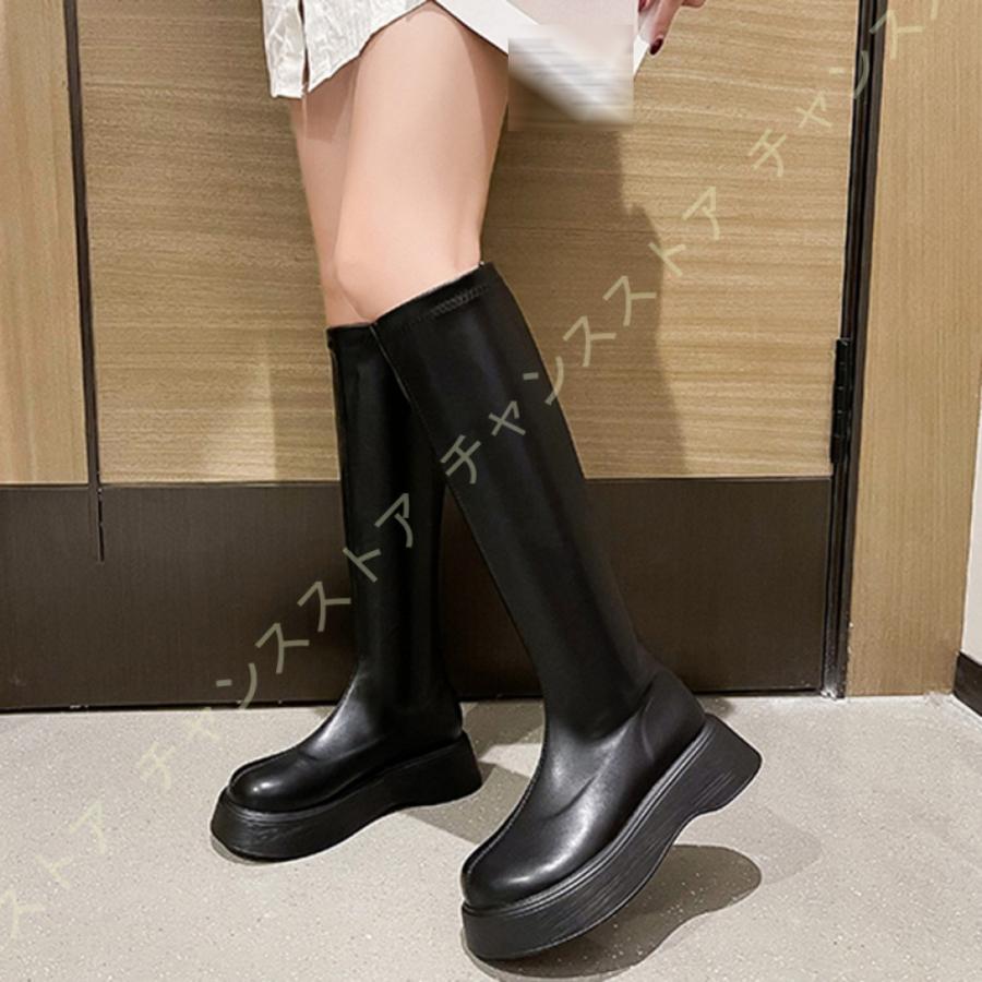 登場 ロングウエスタンブーツ レディース ロングブーツ 太めヒール 6cm チャンキーヒール ブーツ ロング ウエスタンブーツ 黒 ブラック ブラウン ベージュ Fucoa Cl
