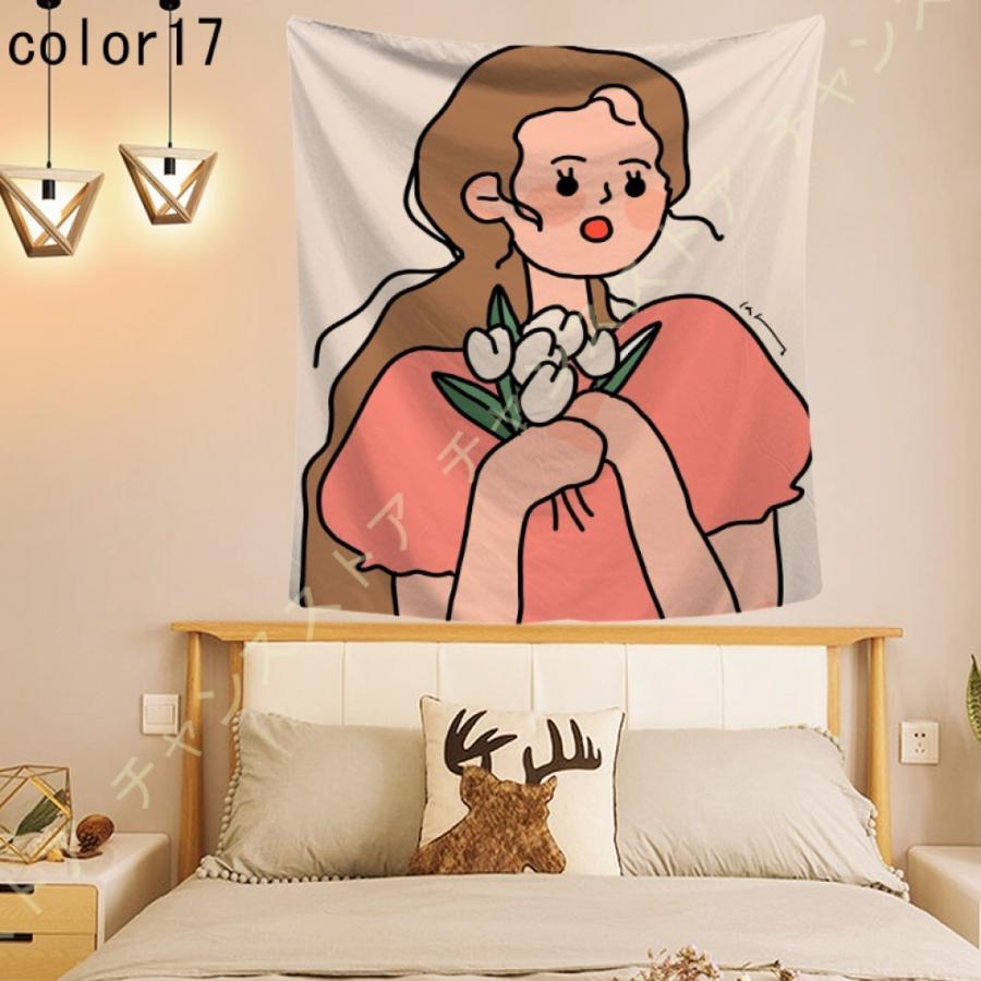 布ポスター 女の子 壁ハンギング 新居装飾 モダン 自宅やお店の装飾 遮光 混紡 スタイルー アートウォー動物 多機能 壁掛け おしゃれ 装飾壁掛 ベルベット ふるさと納税