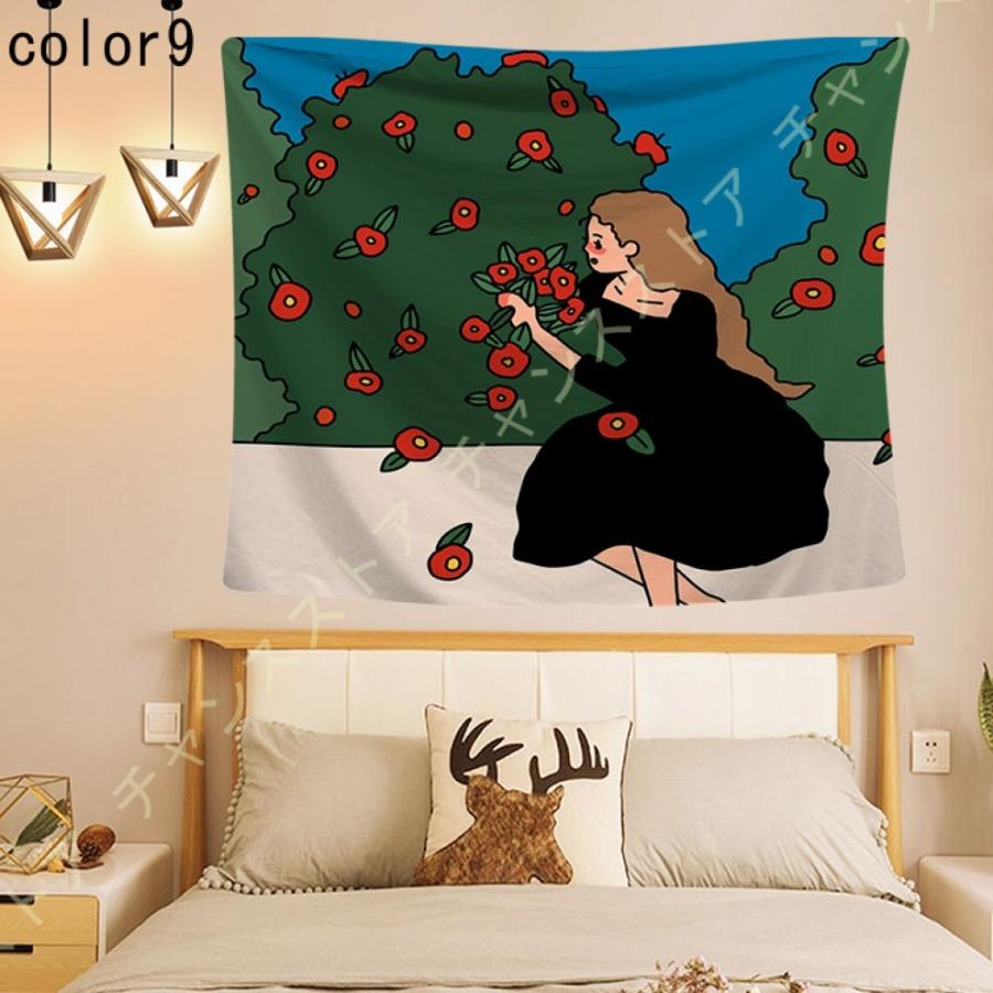 布ポスター 女の子 壁ハンギング 新居装飾 モダン 自宅やお店の装飾 遮光 混紡 スタイルー アートウォー動物 多機能 壁掛け おしゃれ 装飾壁掛 ベルベット ふるさと納税