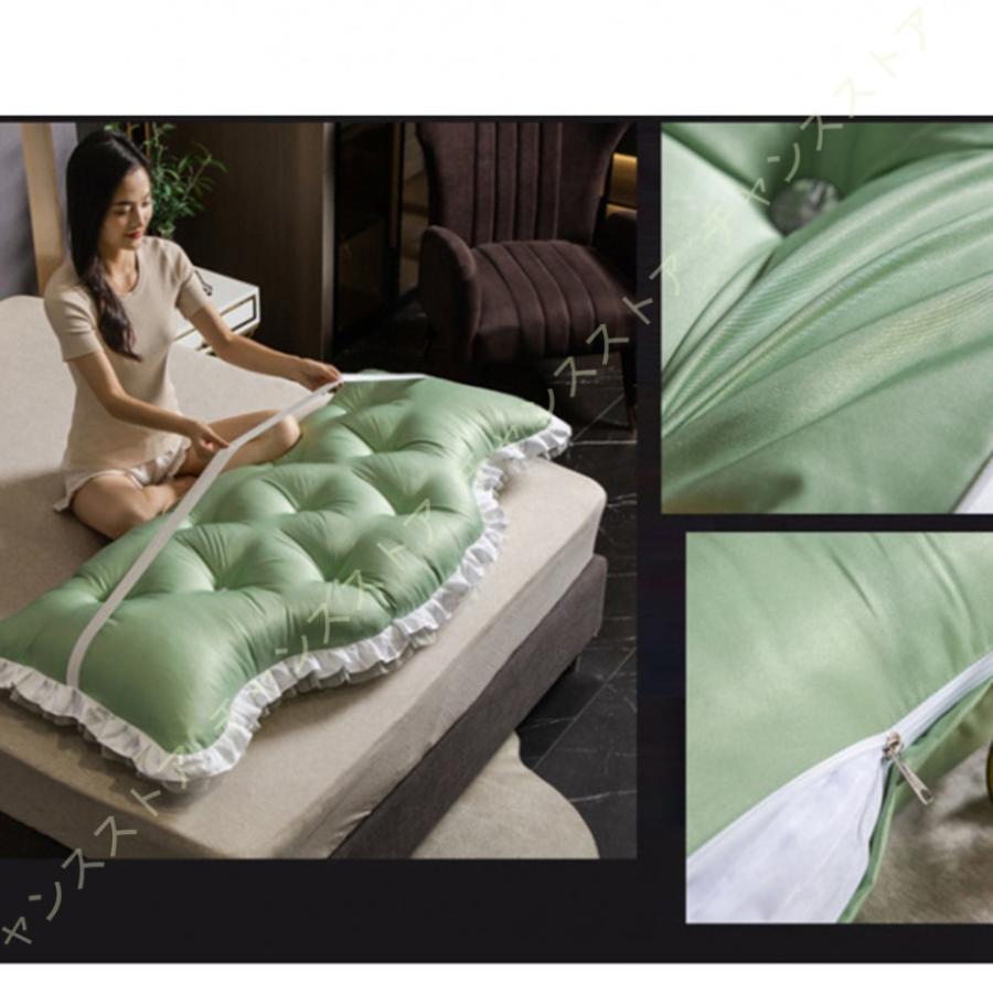 三角クッション ベッド 背もたれ クッション かわいい 姿勢矯正 腰痛対策 ヘッドボード ベッドサイド 大特価 フリル ピロー 柔らかい バックレスト 背当てもちもち