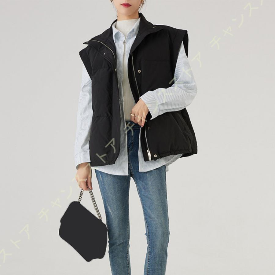 大流行中 ダウンベスト ライトダウン レディース ウルトラライト ダウン 軽量 防寒 あったか 前開き ジップアップ スタンド襟 フードなし ダウンジャケット 最安値 Www Datalexonline Com Br