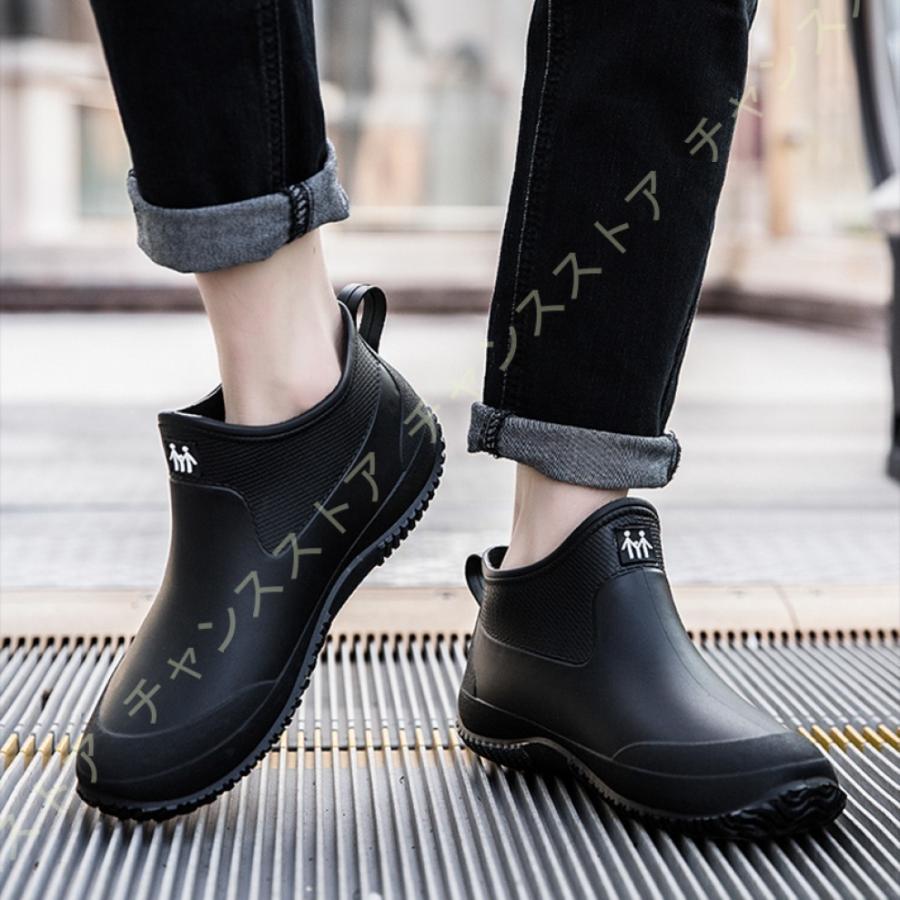 レインシューズ レディース メンズ 防水靴 おしゃれ 滑りにくい シューズ 厚底 男女兼用 ショートブーツ シューズ 通勤 通学 防水ブーツ 春 レイン 軽い Ypma3eemuk Xone Gg