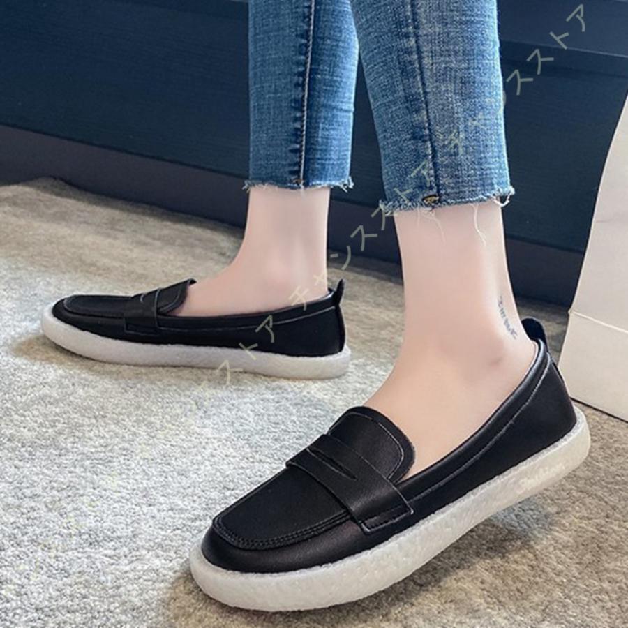 レディース モカシン フラット ローファー 靴 パンプス ローヒール カジュアル シューズ 運転靴 ドライビングシューズ スムース 滑り止め 履きやすい 開店記念セール