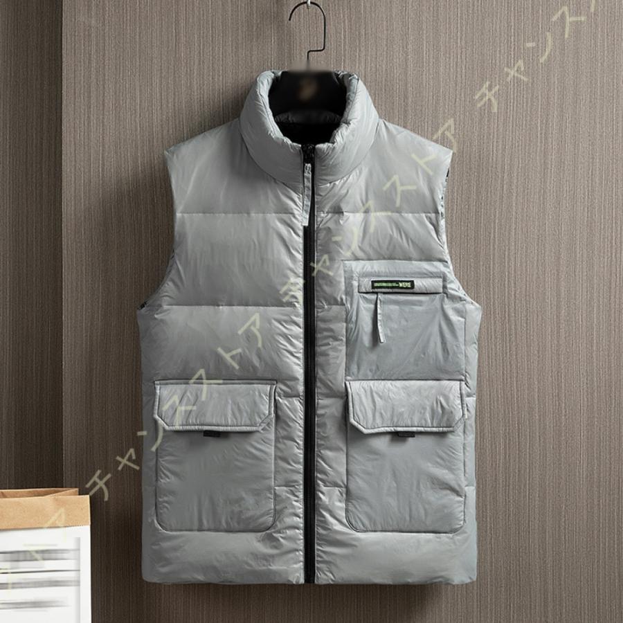 公式限定新作 送料無料 メンズ ダウン ベスト ジャケット 袖なし 立ち襟 ベスト 軽量 カジュアル アウター 秋服 冬服 メンズファッション 原宿系 サーフ系 ノースリーブ 軽量ベスト 他店圧倒価格 最安値に挑戦 Ayadimarina Com