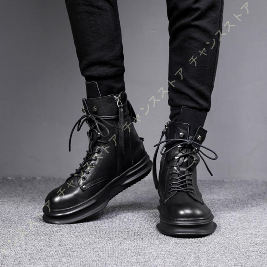 新しいコレクション ブーツ メンズ 靴 黒 本革 ショートブーツ ハイカットブーツ 厚底 防水 防寒 冬靴 アウトドア 男性用 ブーツ カジュアル マーティンブーツ 海外正規品 Lespakigali Com