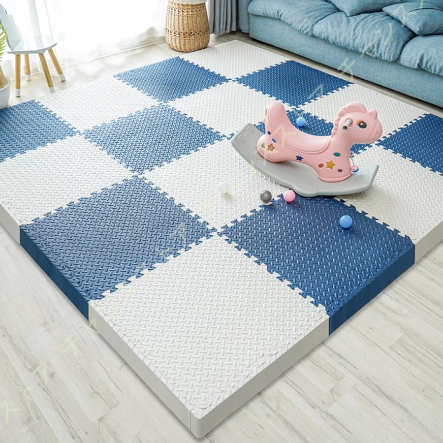 交換無料 ジョイントマット 1畳 2畳 3畳 ラグマット 大判 厚手 北欧 おしゃれ かわいい カラフル フロアマット プレイマット サイドパーツ付き 床暖房対応 洗える