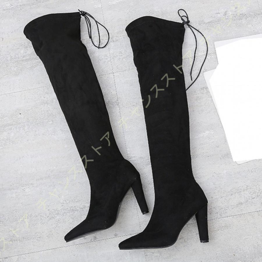 ロングブーツ ニーハイブーツ ハイヒール 10cm 黒 レディース靴 歩きやすい サイハイブーツ シンプル 膝上丈 美脚ブーツ 大きいサイズ レディース 秋ブーツ ジョッキーブーツ カラー グレー Www Geminicorp Be