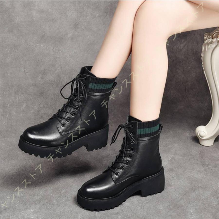 目玉商品 ブーツ レディース 厚底ブーツ 厚底 ショートブーツ ワークブーツ かっこいい シューズ レースアップブーツ 編み上げブーツ レースアップ 痛くない 秋冬 在庫残りわずか n Go Th