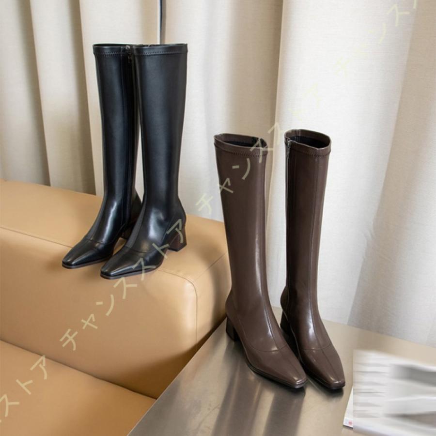 10 Off 撥水加工 本革 エンジニアブーツ 黒 茶 大きいサイズ ジョッキーブーツ ローヒール ブーツ ストレッチ カジュアル スクエアトゥ レディース ロングブーツ ストレッチ カジュアル スクエアトゥ レディース ロングブーツ ブーツ
