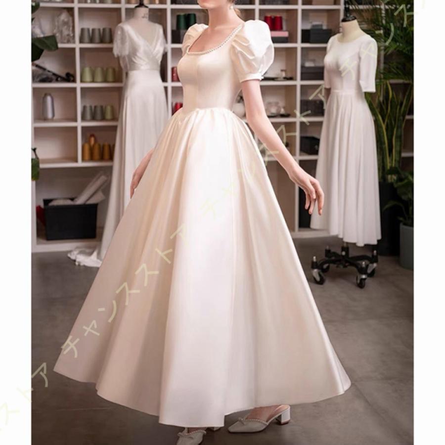 結婚祝い パーティードレス 二次会ドレス ウェディングドレス 花嫁ウェディングドレス ワンピース 結婚式ドレス パーティードレス ドレス お呼ばれ 謝恩会 結婚式 Aライン カラー ホワイト Readingtherapycenter Com