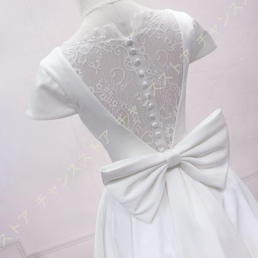 割引発見 結婚式 ウェディングドレス ワンピース ドレス 前撮り 二次会 シンプル ホワイト スレンダー 花嫁 ウエディング ワンピース 白 後撮り 前撮り 披露宴 Aライン カラー ホワイト Preprod Lecoq Fils Com