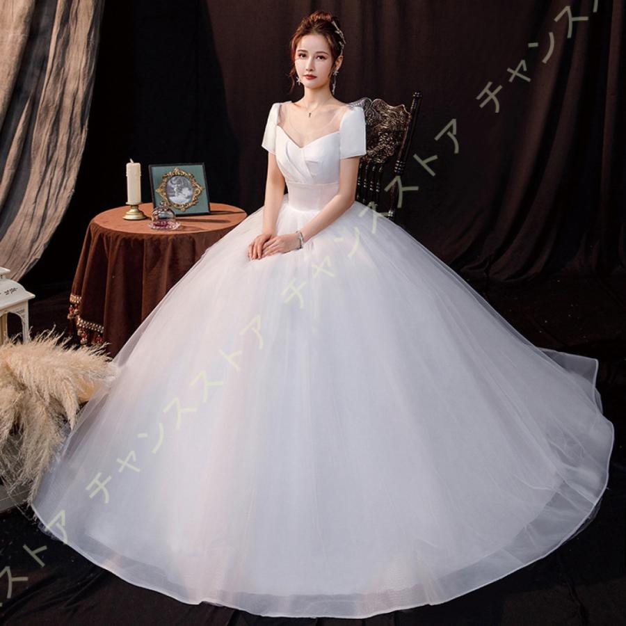 21年激安 Aライン ウエディング ロング 発表会 綺麗 可愛い ブライダル 結婚式 海外挙式 二次会 背中 シンプル カジュアル ウェディグドレス オフショル ドレス プリンセスライン カラー ホワイト Binghamtonhots Com